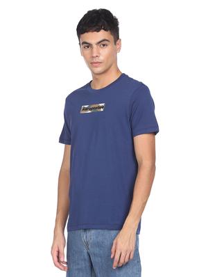 blue chest printed t-shirt - 18332407 - Standard Image - 2