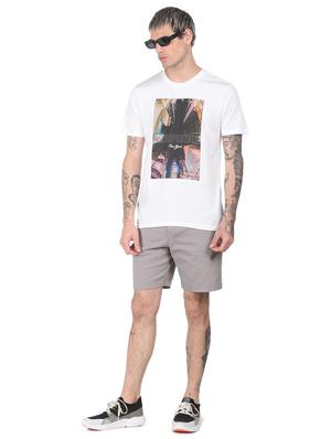 white front printed t-shirt - 18332445 - Standard Image - 3