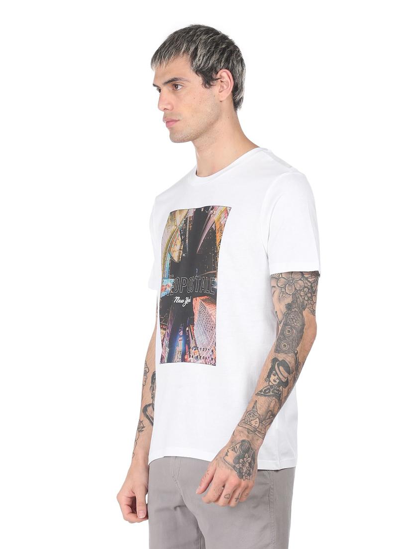 white front printed t-shirt - 18332445 - Zoom Image - 1