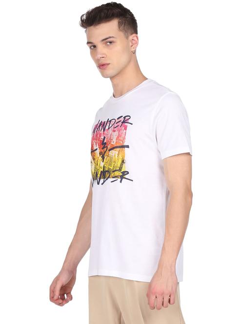 white front printed t-shirt - 18332455 - Standard Image - 1