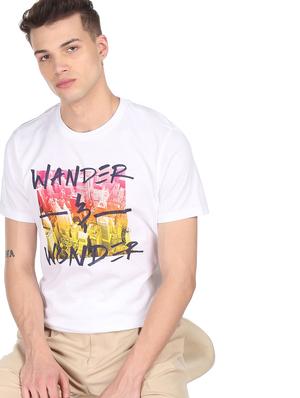 white front printed t-shirt - 18332455 - Standard Image - 3