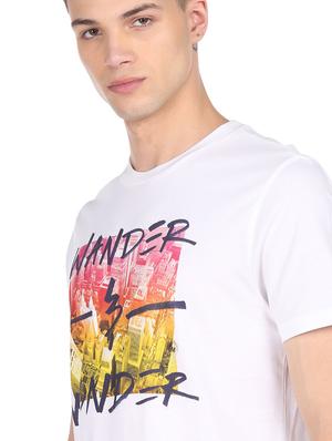white front printed t-shirt - 18332455 - Standard Image - 5