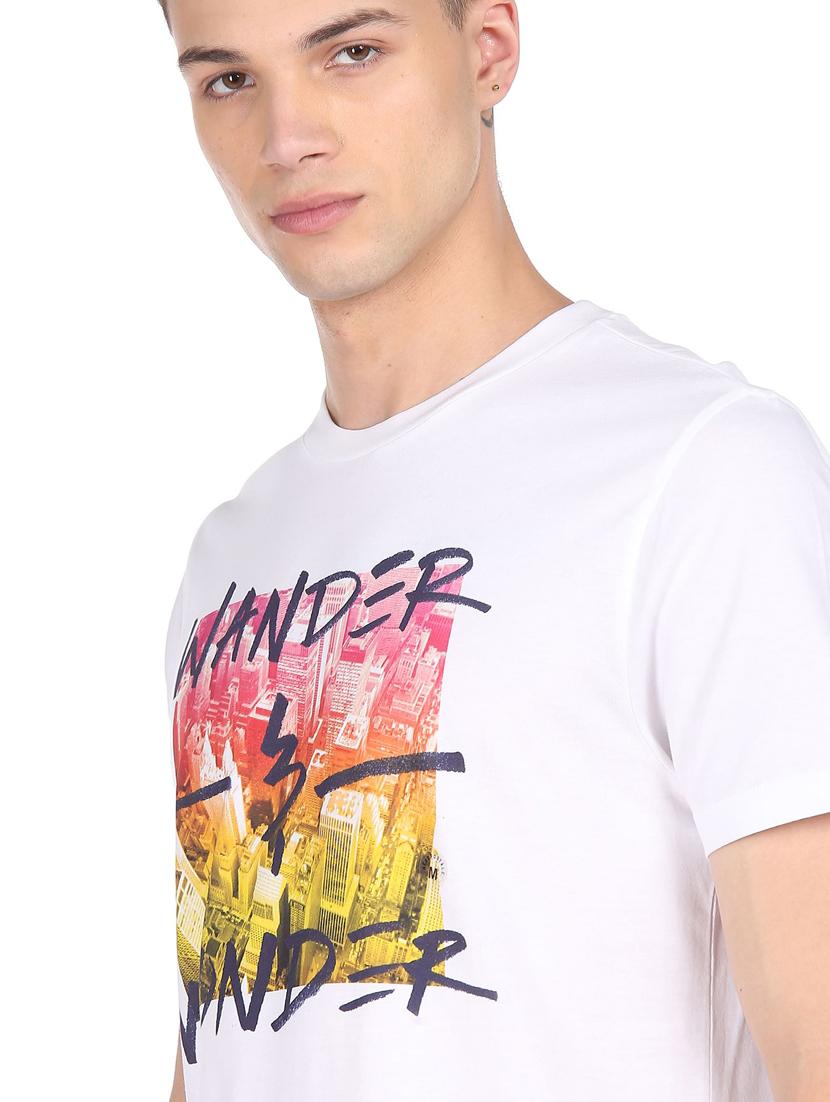 white front printed t-shirt - 18332455 - Zoom Image - 5