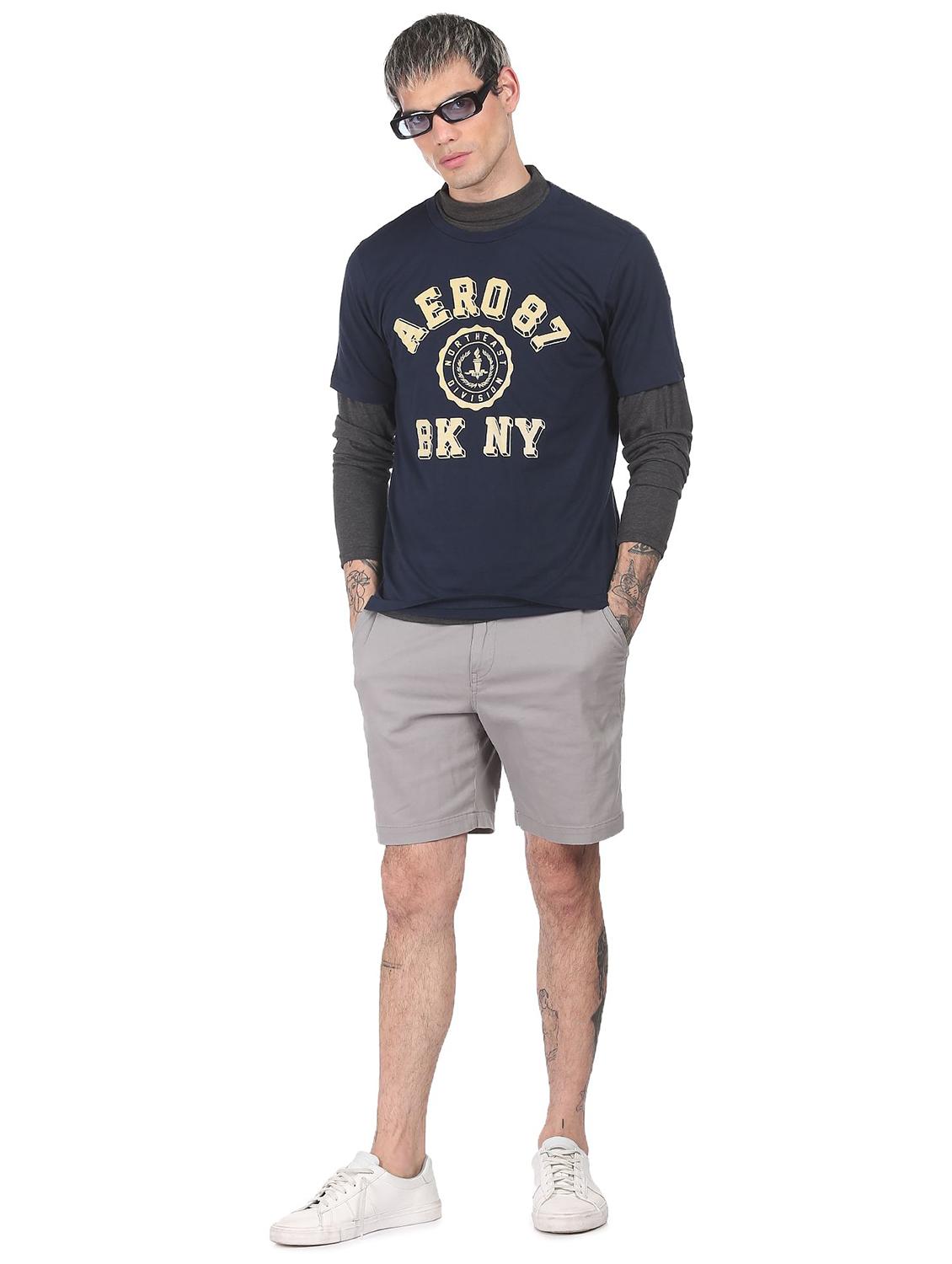 blue front print t-shirt - 18332482 - Zoom Image - 4