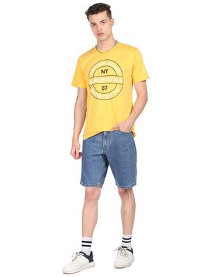 yellow front print t-shirt - 18332503 - Standard Image - 4