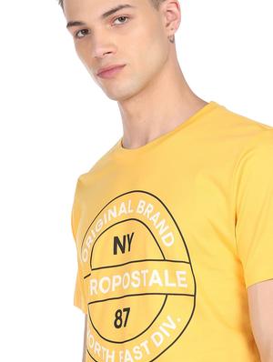 yellow front print t-shirt - 18332503 - Standard Image - 5