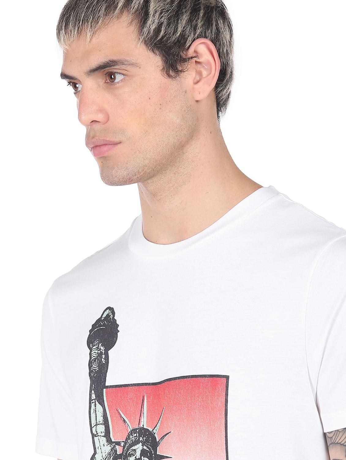 white front print t-shirt - 18332512 - Zoom Image - 5