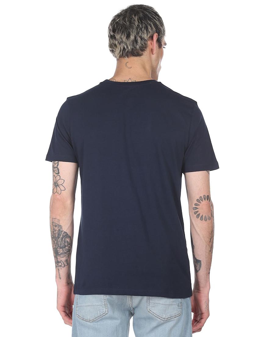 blue front print t-shirt - 18332518 - Zoom Image - 3