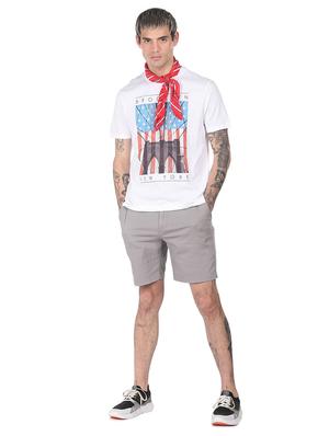white front print t-shirt - 18332519 - Standard Image - 4