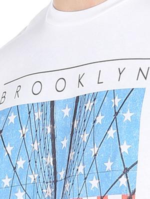 white front print t-shirt - 18332519 - Standard Image - 5