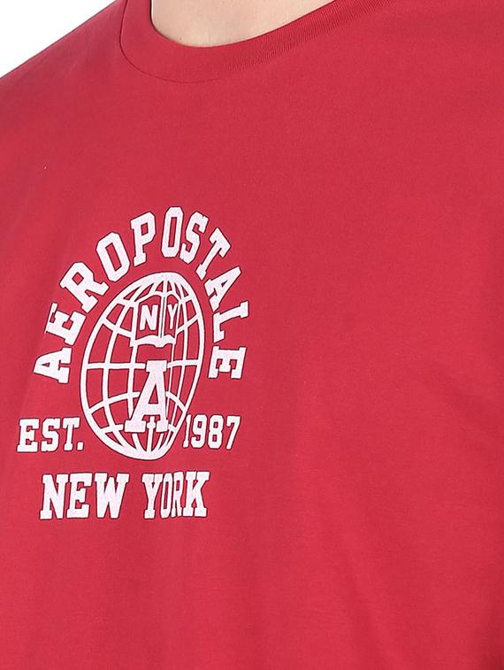 red chest printed t-shirt - 18332532 - Zoom Image - 5