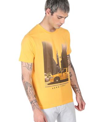 yellow front print t-shirt - 18332538 - Standard Image - 2