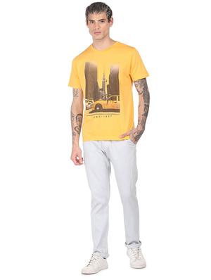 yellow front print t-shirt - 18332538 - Standard Image - 4
