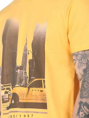 yellow front print t-shirt - 18332538 - Standard Image - 5