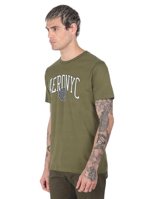 green front print t-shirt - 18332554 - Standard Image - 1