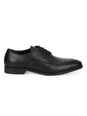 black pu laceup derbies - 18333445 - Standard Image - 2