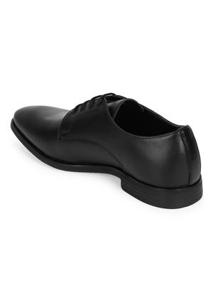 black pu laceup derbies - 18333445 - Standard Image - 3