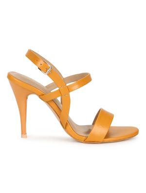yellow pu ankle strap sandals - 18333493 - Standard Image - 2