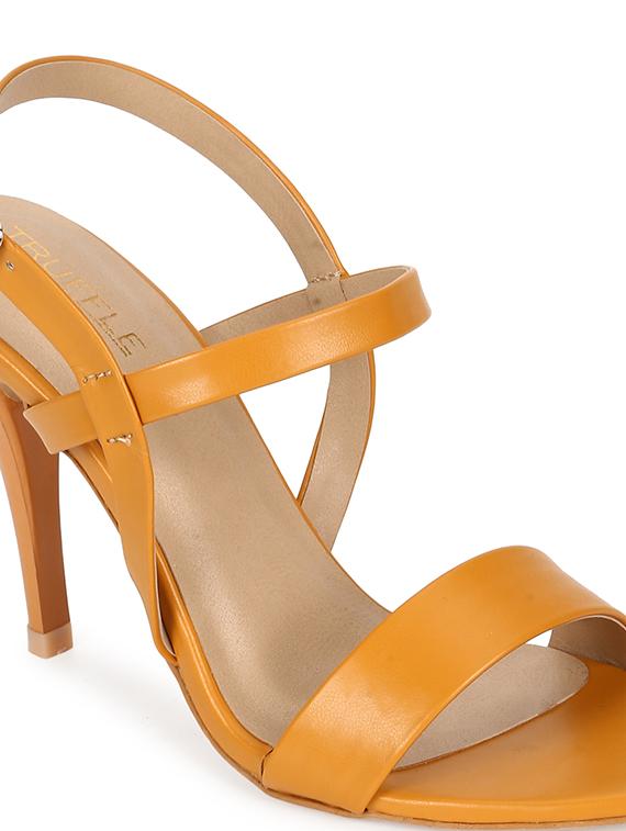 yellow pu ankle strap sandals - 18333493 - Zoom Image - 5