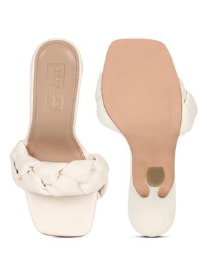 white slip on sandal - 18333511 - Standard Image - 4