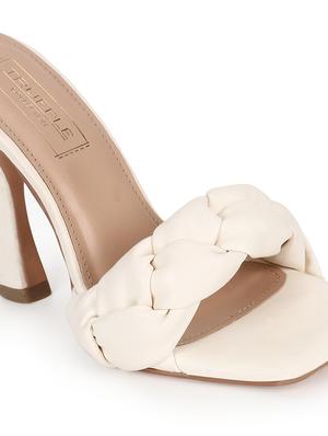 white slip on sandal - 18333511 - Standard Image - 5