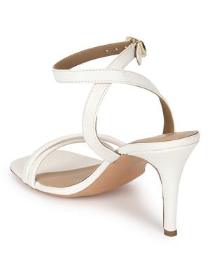 white pu ankle strap sandals - 18333518 - Standard Image - 3