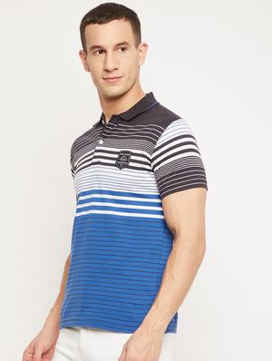 blue striped polo t-shirt - 18333866 - Standard Image - 2