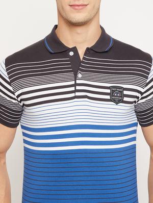 blue striped polo t-shirt - 18333866 - Standard Image - 5