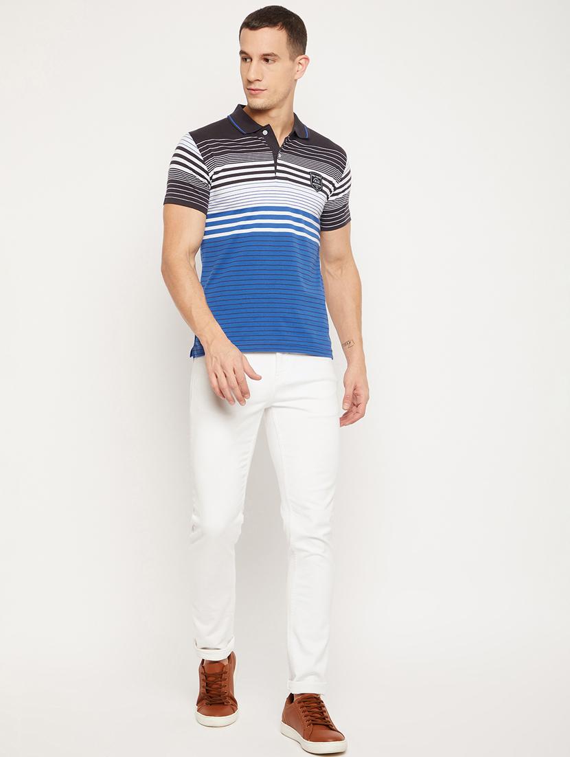 blue striped polo t-shirt - 18333866 - Zoom Image - 4