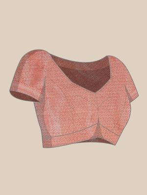 ethnic motifs woven saree with blouse - 18334103 - Standard Image - 4