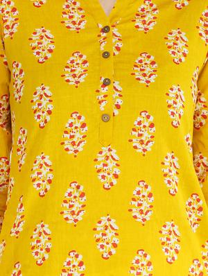 floral print straight kurta - 18334379 - Standard Image - 5
