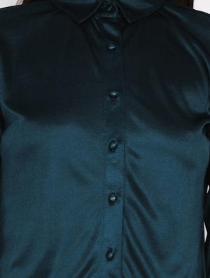 tie knot sleeved solid shirt - 18334771 - Standard Image - 5