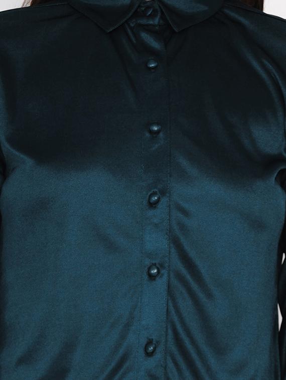 tie knot sleeved solid shirt - 18334771 - Zoom Image - 5