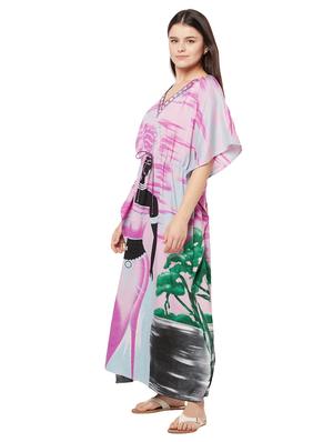 v-neck printed kaftan maxi dress - 18334776 - Standard Image - 2