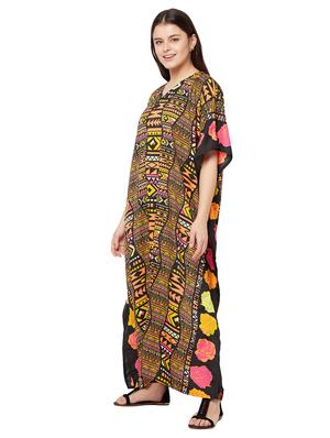 v-neck printed kaftan maxi dress - 18334785 - Standard Image - 2