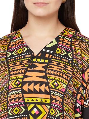 v-neck printed kaftan maxi dress - 18334785 - Standard Image - 6