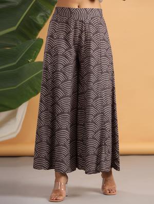 printed flared palazzo - 18334846 - Standard Image - 2