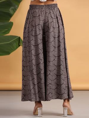 printed flared palazzo - 18334846 - Standard Image - 3