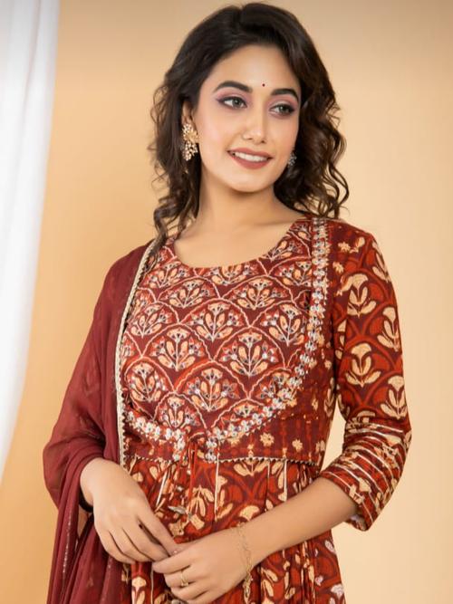 best quality 3pes set kurta dupatta - 18335029 - Standard Image - 1