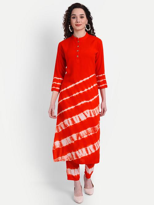 tie & dye kurta pant set - 18335041 - Very Small Image - 1