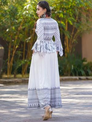 grey rayon top pants set - 18335149 - Standard Image - 3