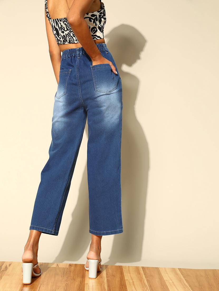 high rise stone washed denim jean - 18335180 - Zoom Image - 3