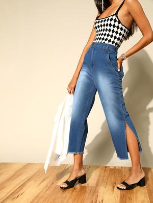 high rise stone washed denim jean - 18335190 - Standard Image - 2
