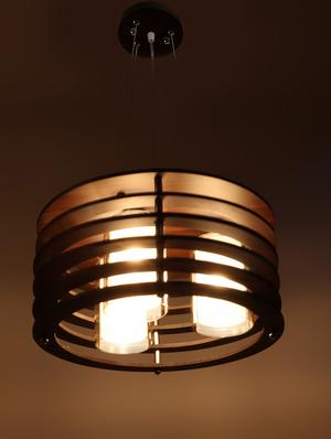 brown wood golden glass 12inch 3 light chandelier by jainsons lights- m-19-3lp-rd-gd - without bulb - 18335462 - Standard Image - 3