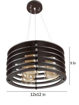 brown wood golden glass 12inch 3 light chandelier by jainsons lights- m-19-3lp-rd-gd - without bulb - 18335462 - Standard Image - 6