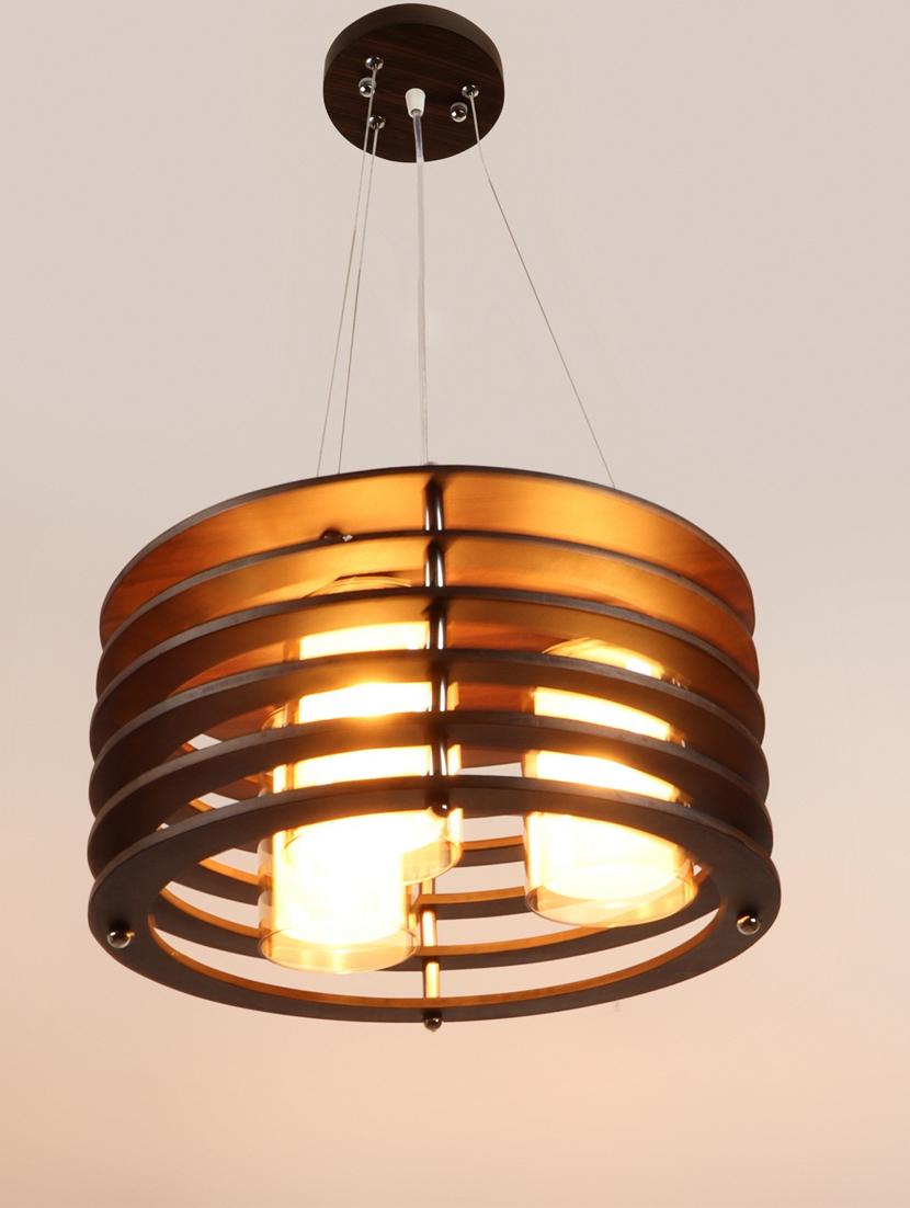 brown wood golden glass 12inch 3 light chandelier by jainsons lights- m-19-3lp-rd-gd - without bulb - 18335462 - Zoom Image - 4