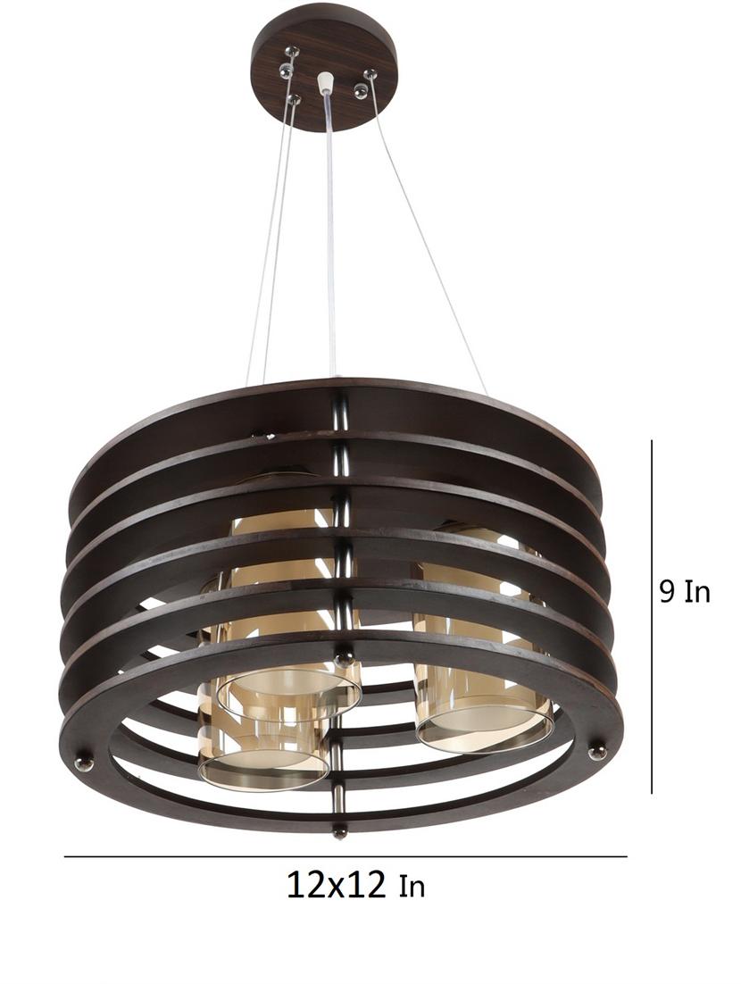 brown wood golden glass 12inch 3 light chandelier by jainsons lights- m-19-3lp-rd-gd - without bulb - 18335462 - Zoom Image - 6