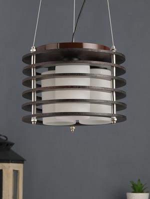 brown wood white glass 12inch 3 light chandelier by jainsons lights- m-19-3lp-rd-wh - without bulb - 18335464 - Standard Image - 3