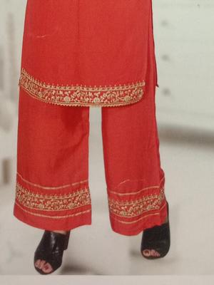 suit with plazo dori works - 18335659 - Standard Image - 2