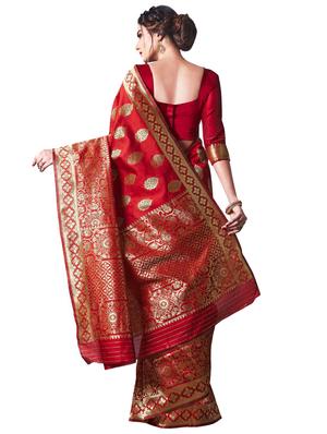 jacquard work banarasi saree with blouse - 18335728 - Standard Image - 2